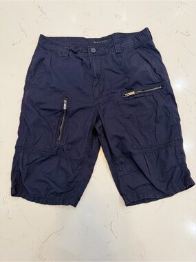 Sean John Navy Baggy Cargo streetwear Shorts